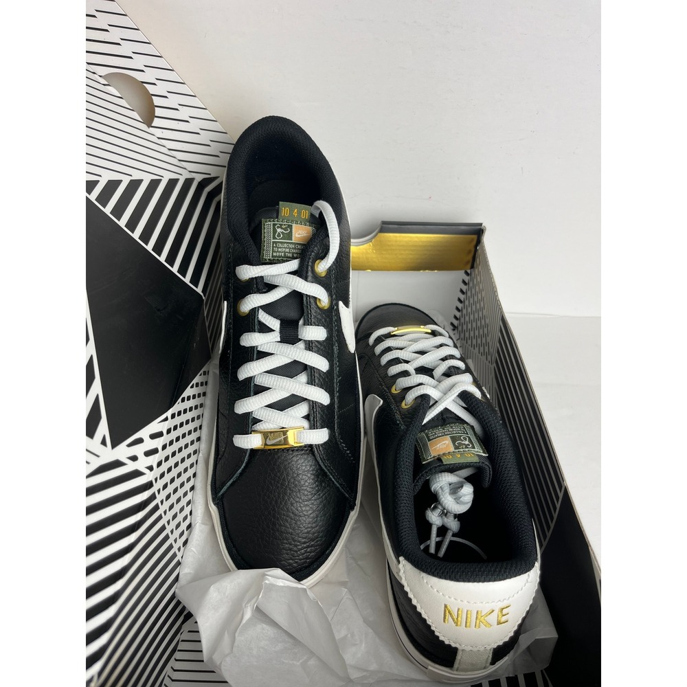 Nike Court Legacy SDC Serena William Black White Gold Womens Shoes